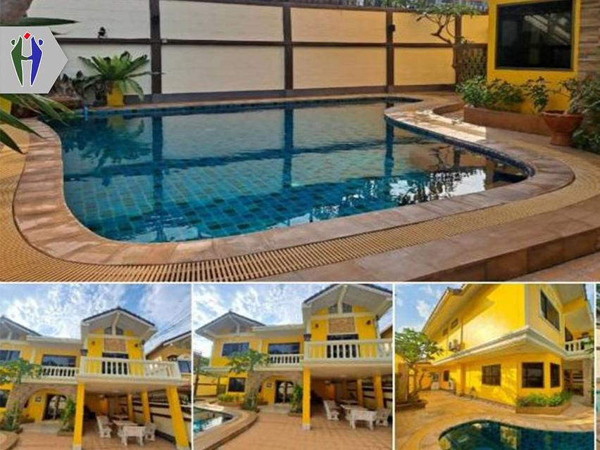บ้านพูลวิลล่า หลังใหญ่  5 ห้องนอน ให้เช่าพร้อมสระว่ายน้ำ ทำเลดีที่พัทยากลาง  ขนาด  85 ตารางวา 340 ตารางเมตร  5  ห้องนอน 5 ห้องน้ำ  ภายในบ้านมาพร้อมกับ 9