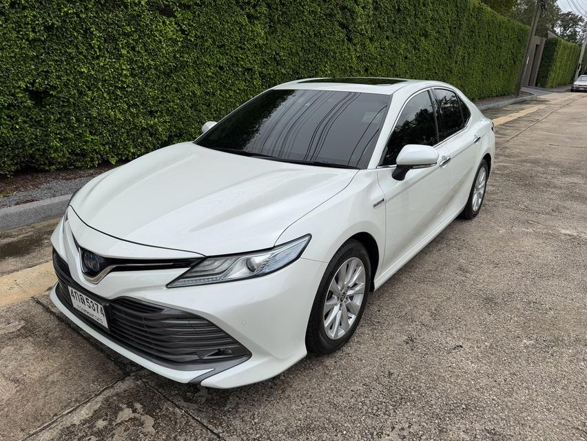 2019 TOYOTA CAMRY 2.5 HV PREMIUM LUXURY SUNROOF รุ่น Top สุด (สีขาว)