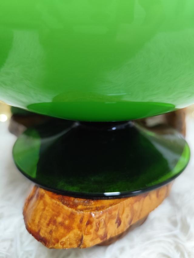 Urenium Vintage MCM Empoli 7" Brandy Snifter Emerald Green Glass Barware ฐานยูเรเนี่ยม Mid century 1960s รูปที่ 4