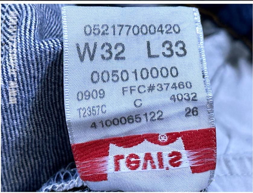 กางเกงยีนส์ ลีวายส์ 501-0000 มือสอง ของแท้ รูปที่ 9