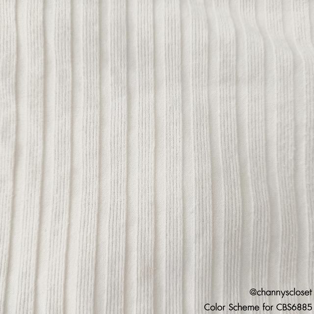 USED H&M - Ribbed Cream Crop Top | เสื้อครอปสีครีม เสื้อยืด แขนยาว คอปีน ผ้าร่อง ทรงใหญ่ สีพื้น สายฝอ แท้ มือสอง 6