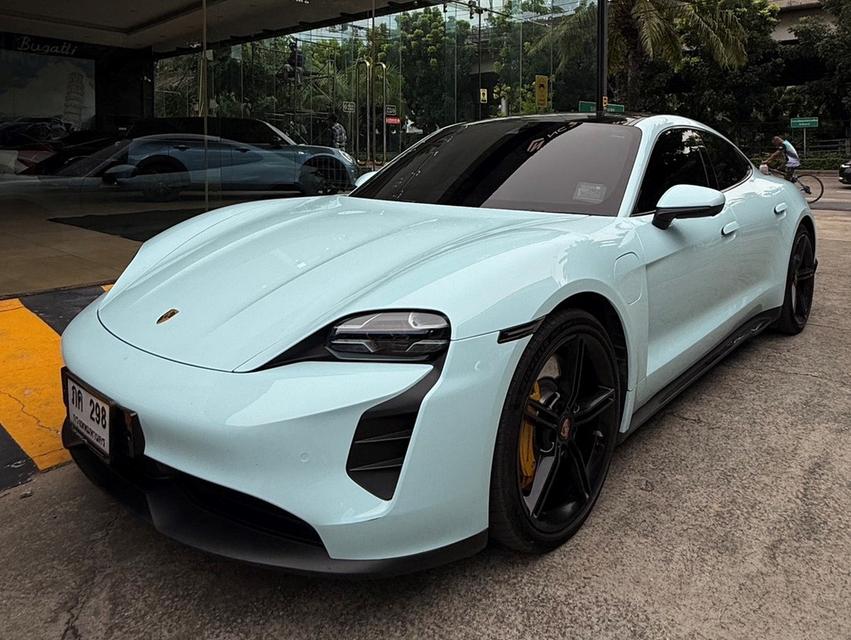 Porsche Taycan 4S ปี 2021 มีไฟแนนซ์เหลือ ตัวรถสีดำ Wrap สติ๊กเก้อมา fulloption รถออก Auto prime
