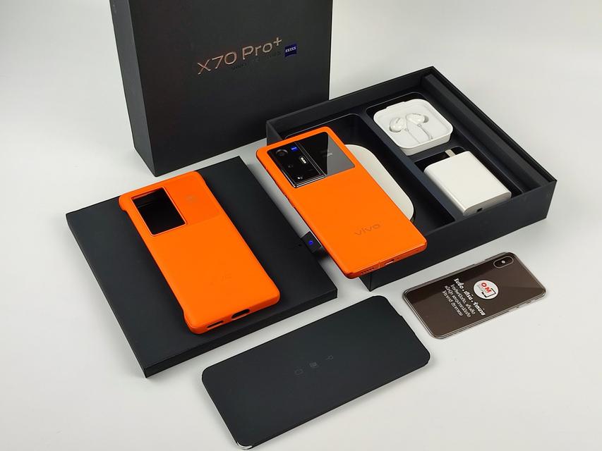 ขาย/แลก Vivo X70 Pro Plus 5G  12/256 หนังส้ม รอมจีน สภาพสวยมากๆ Snapdragon888Plus แท้ ครบกล่อง เพียง 23,900 บาท 1