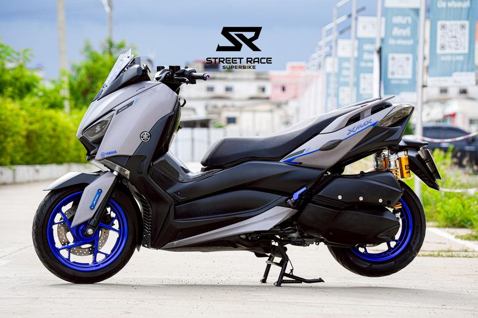 2021 Yamaha xmax 2021 เทาล้อน้ำเงิน โช๊ค ohlins + ท่อ atom titanium ของแต่งเบิกใหม่ทั้งคัน 10