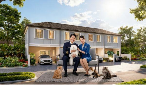 ทาวน์โฮม ซอยวัดศรีวารี ราคาไม่ถึง 2 ล้าน ไซส์จัมโบ้ 2 จอด ใกล้สนามบินสุวรรณภูมิ - ทางด่วนบูรภาวิถี พร้อมอยู่ จองง่าย 1