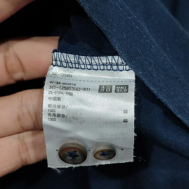 Uniqlo x Michael Bastian เสื้อโปโลสีน้ำเงินเข้ม กระเป๋าคู่หน้าอก รูปที่ 4