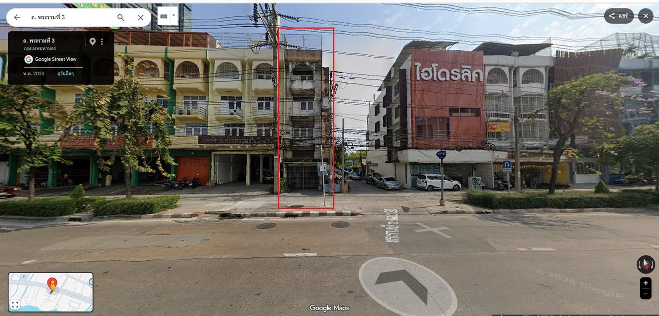 ขายตึกแถว 4ชั้น ติดถนนพราม3 20ตร.ว ฝั่งแม่น้ำเจ้าพระยา ปากซอยพระราม3 20 1