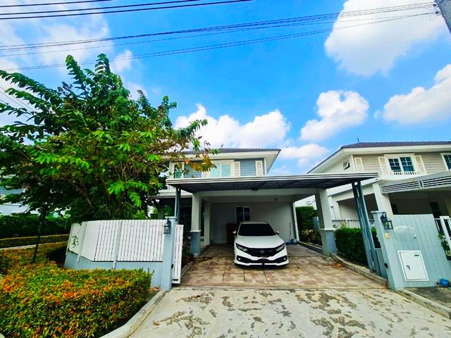 ตกแต่งพร้อมเฟอร์ฯ ร่มรื่น วิวสวน บ้านเดี่ยว 2 ชั้น แพรกษา ศรีนครินทร์ สุขุมวิท บางนา รร.นานาชาติคริสเตียน 2.7 กม. หลังมุ 1