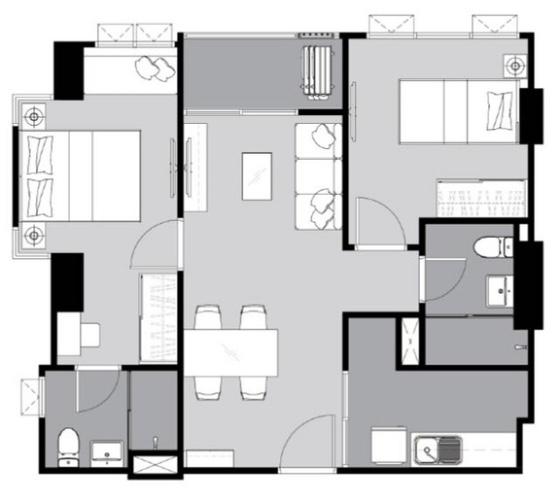 ศุภาลัยเวอแรนด้ารามคำแหง คอนโด2ห้องนอน2ห้องน้ำ ตกแต่งครบสวยสุด 11