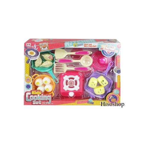 Kids Cooking Set ชุดครัวของเล่นสำหรับเด็กพร้อมเตา ของเล่นทำอาหาร และอุปกรณ์ครบเซ็ต เสริมพัฒนาการทางด้านความคิดสร้างสรรค์
