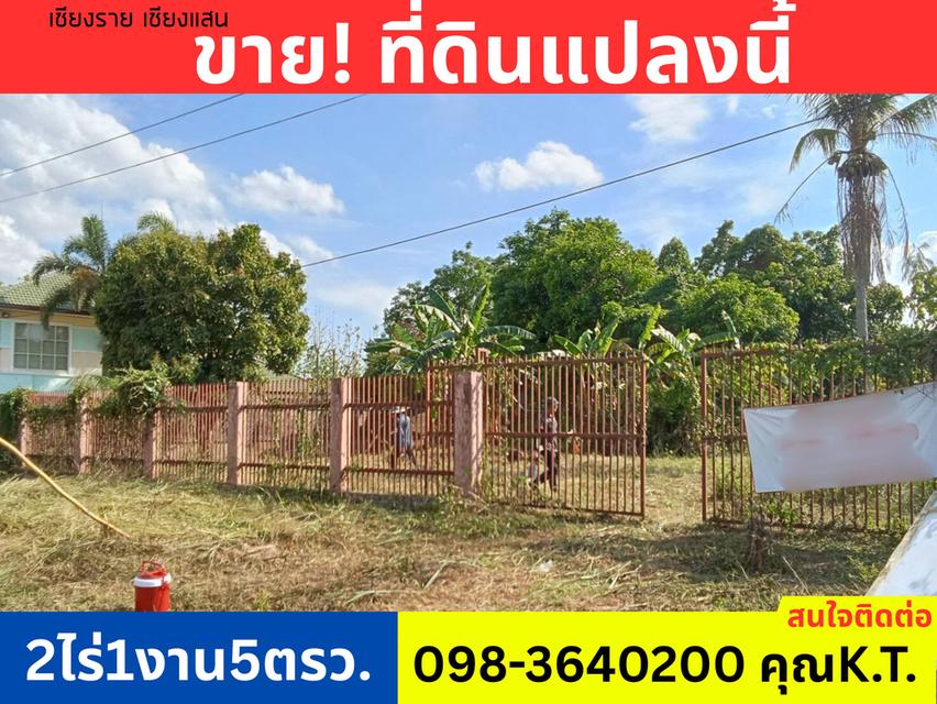 ขายที่ดินสวย ไกล้เทศบาล เชียงแสน (25m.) 2ไร่1งาน5ตรว. 1