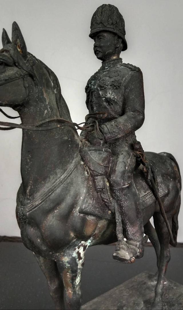 592.พระบรมรูปหล่อในหลวงรัชกาลที่ 5 พระบาทสมเด็จพระปรมินทรมหาจุฬาลงกรณ์ พระจุลจอมเกล้าเจ้าอยู่หัวทรงม้า(พระบรมรูปทรงม้า) 10