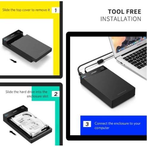 🔥 จัดเต็ม! HARD DISK PC 1 TB SEAGATE BARRACUDA + UGREEN กล่องใส่ฮาร์ดดิส External Hard Drive 3.5" USB3.0 to SATA BOX 🔥