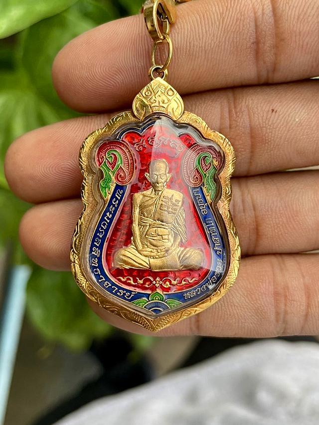 หลวงพ่อรวยรุ่นรวยมหาเศรษฐีทวีทรัพย์ เนื้อสัมฤทธิ์ลงยาแดง ปี64