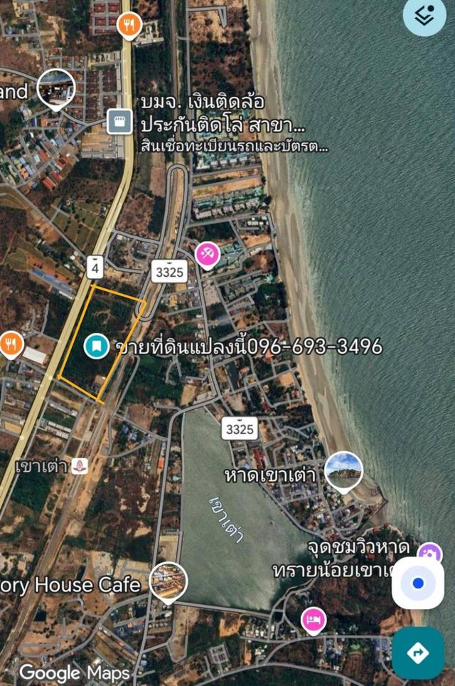 ขาย ที่ดินแปลงใหญ่ 9 ไร่ ที่ดินเพื่อการลงทุน ติดถนนเพชรเกษม – เขาเต่า หัวหิน 4