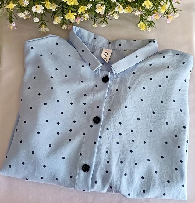 เสื้อคอเชิ้ตสีฟ้า Freesize