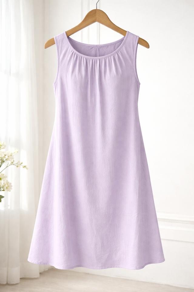 เสื้อผ้ามือสองชุดเดรสสีม่วง