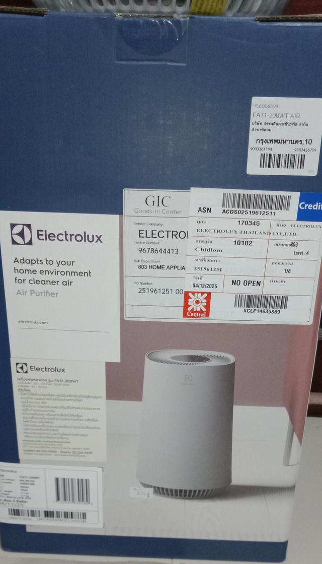 ขายเครื่องฟอกอากาศ Electrolux รุ่น FA31-200WT ขอลงใหม่ มือ1 ขาย 2,190฿ รวมส่ง/ ยังไม่ได้แกะกล่องมีใบรับประกันในรับประกันในกล่อว โทรและไลน์ 081-1162670 รูปที่ 11