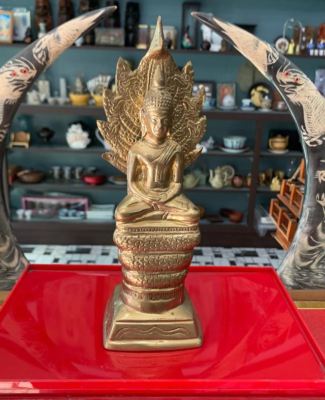 พระนาคปรก เนื้อทองเหลือง 4
