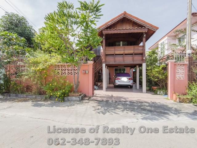 ขาย บ้านเดี่ยวชั้นเดียว บางบัวทอง ซ.วัดลำโพ ถ.345 บ้านพร้อมอยู่ มีเรือนไทยในรั้ว ไม่มีค่าส่วนกลาง ราคา 2.45 ล้านบาท 1