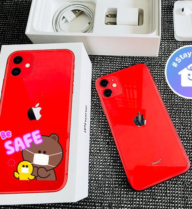 ขาย iPhone 11 สีแดง 64gb เครื่องศูนย์ไทย อุปกรณ์ครบกล่อง ประกันเหลือ ราคาถูก (ไร้รอย สภาพนางฟ้า) 1
