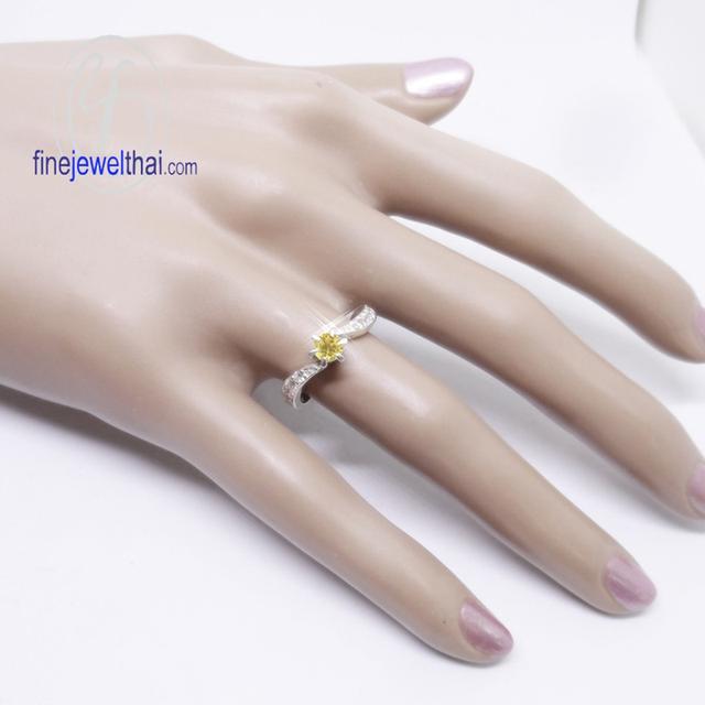 Finejewelthai แหวนบุษราคัม พลอยแท้ พร้อมใบรับรอง R1211yl