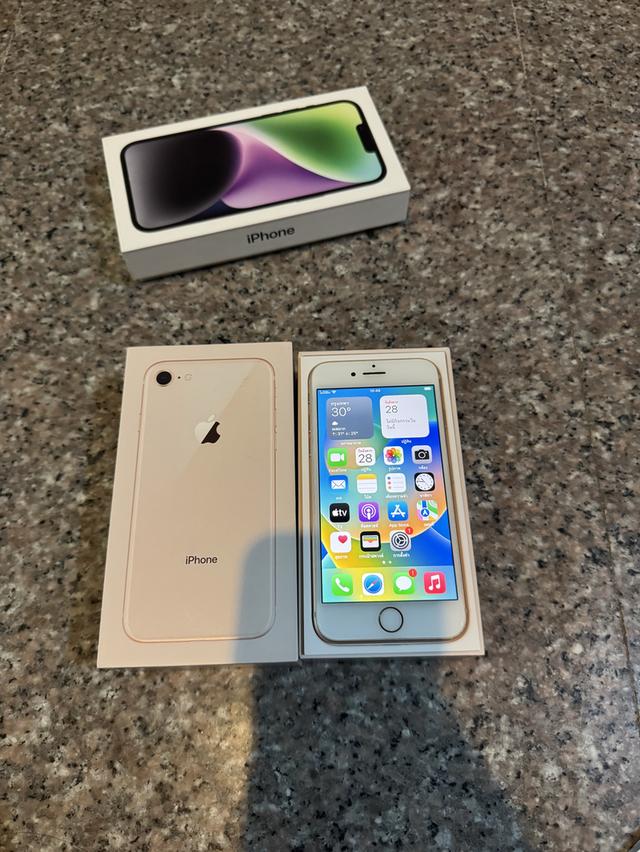 ขายไอโฟน8สีGold64กิ๊กสูนTrueมีกล่องใบเสร็จยังอยู่ครบๆไร้รอยตกใช้งานดีทุกๆฟังชั่นถูกมากๆๆ