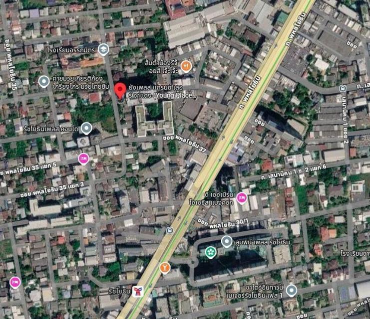 Listing No. 69080478 : ห้องชุดพักอาศัย ขนาด 37.12  ตร.ม. โครงการ ยังเพลส แกรนด์ เลอร์ จาแดง  ซอยพหลโยธิน 37 ใกล้ BTS รัชโยธิน เขตจตุจักร กรุงเทพฯ 16