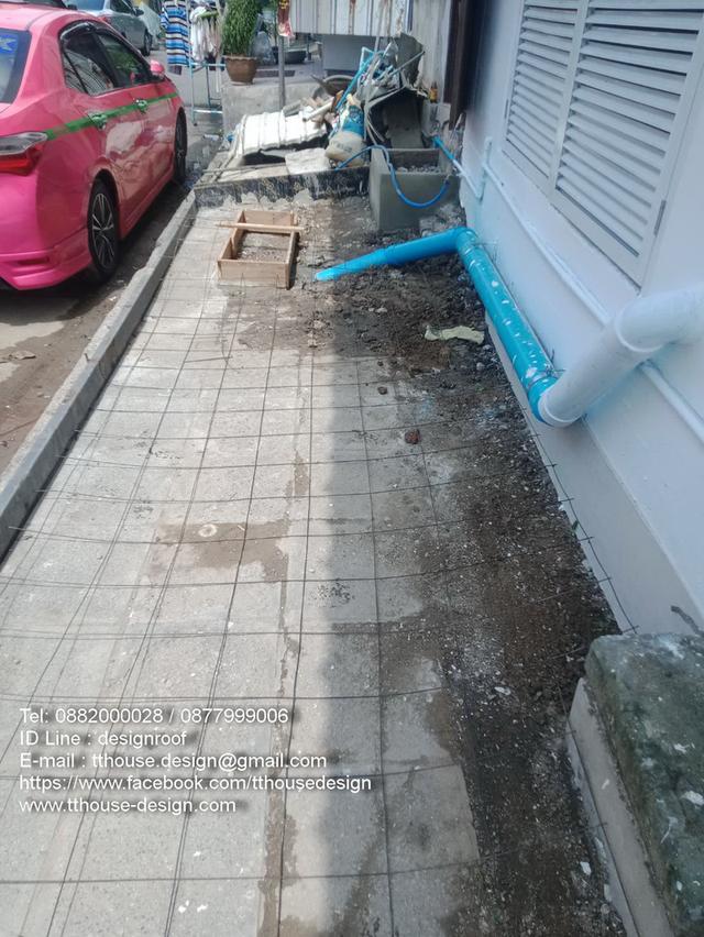 รับเหมา ต่อเติม โครงหลังคากันสาด ต่อเติมห้องครัว เทพื้นปูกระเบื้อง Line dddesign23 รูปที่ 2