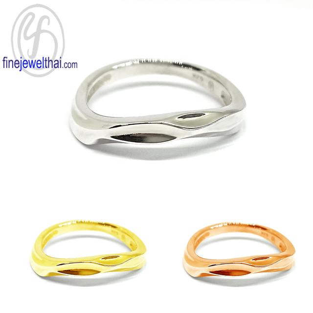 Finejewelthai แหวนเกลี้ยง แหวนเงินแท้ ดีไซน์เรียบหรู เหมาะสำหรับคู่รัก R128100
