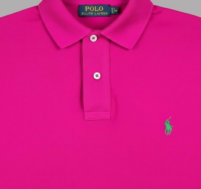 Polo Ralph Lauren Cropped Polo Shirt Aruba Pink รูปที่ 4