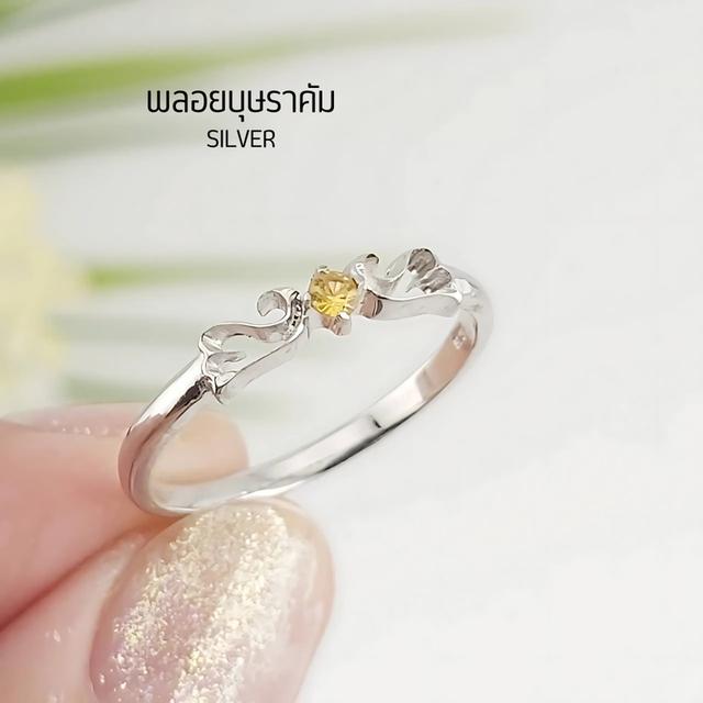 Angle ring แหวนเงินประดับพลอยแท้ วงเล็กๆน่ารักมาก มีใบรับประกันไม่แท้คืนได้ทันที 5