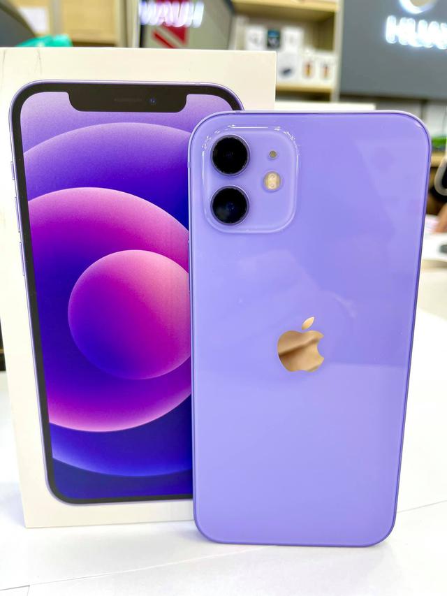 ขาย IPhone 12 128G สีม่วง ครบกล่อง