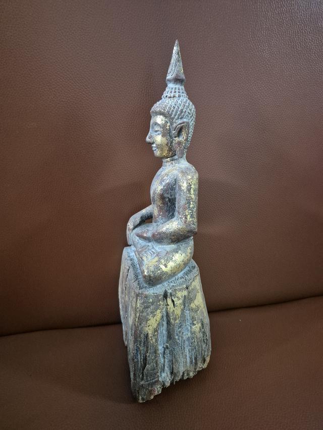 พระไม้ศิลปะล้านนาขนาดหน้าตัก5นิ้ว.สูง13นิ้ว.เก่าแท้สวยเดิม รูปย่อยที่ 2