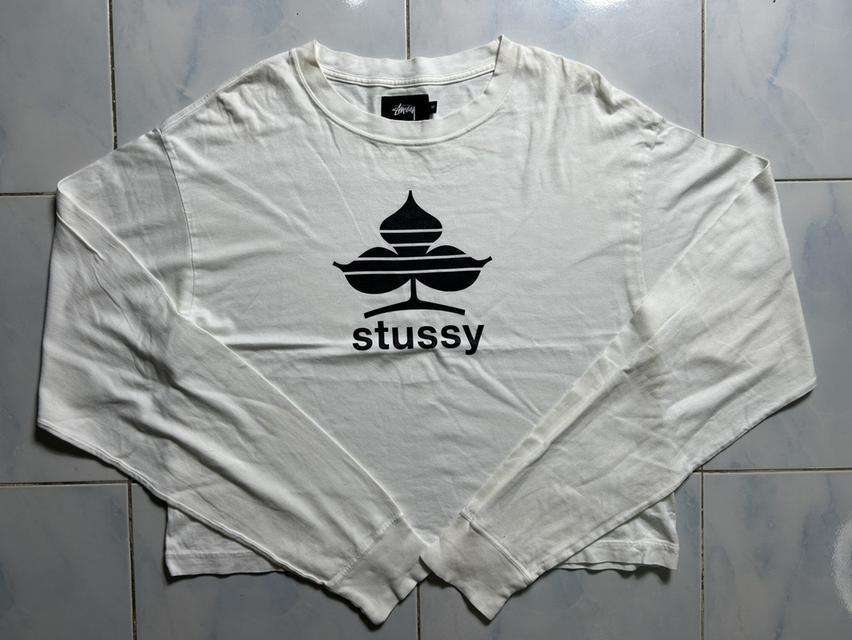 [ขาย] Stüssy Japan Exclusive Long Sleeve Boxy Crop (White) - Authentic 100% รูปที่ 1