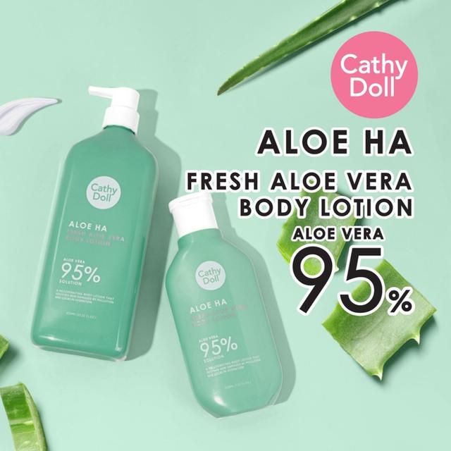 Cathy Doll Aloe Ha Fresh Aloe Vera Body Lotion 95% บอดี้โลชั่น อโลเวร่า 150ml. 2