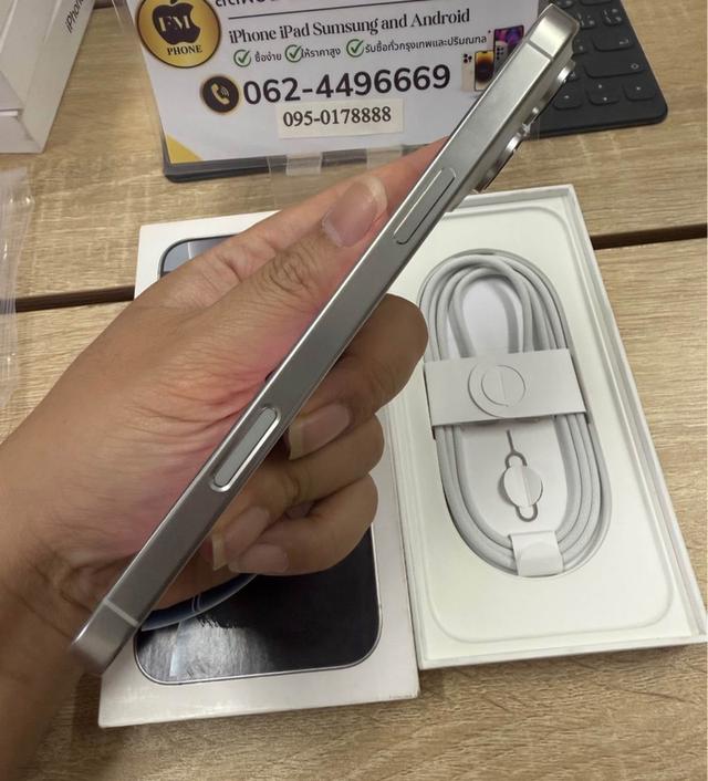 iPhone 16 pro max สี White Titanium  4