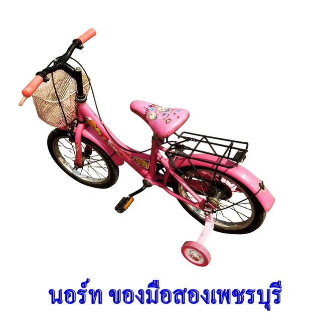 จักรยานมือสอง สีชมพูสำหรับเด็กหัดปั่นจักรยาน