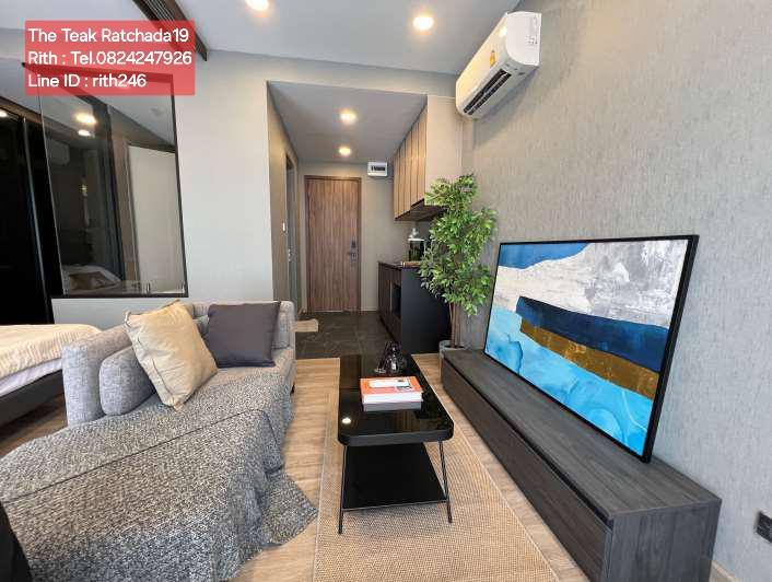 ขายห้อง 302  The Teak Ratchada19  1 ห้องนอน ชั้น 3 พื้นที่ 31.66 ตร.ม. แต่งครบ พร้อมอยู่