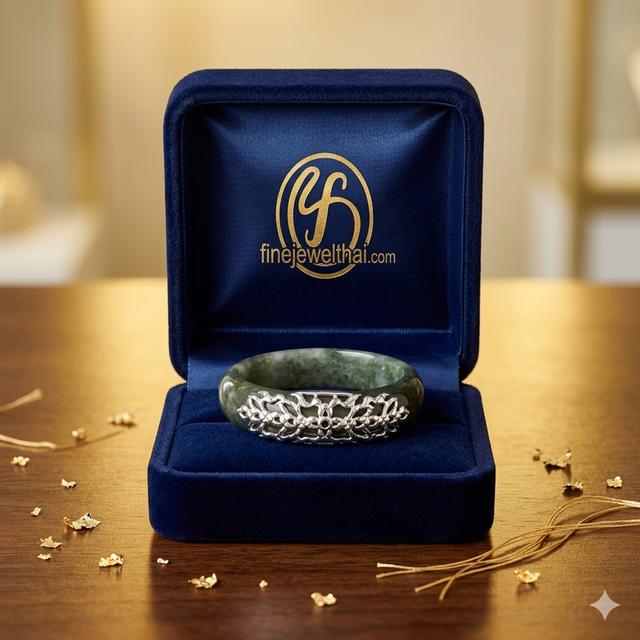 Finejewelthai กำไลหยกแท้ นำเข้าจากพม่า G1015jd00