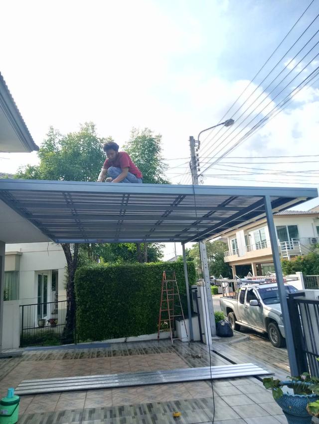 รับต่อเติม โครงหลังคากันสาด ต่อเติมห้องครัว เทพื้นปูกระเบื้อง Line dddesign23 14