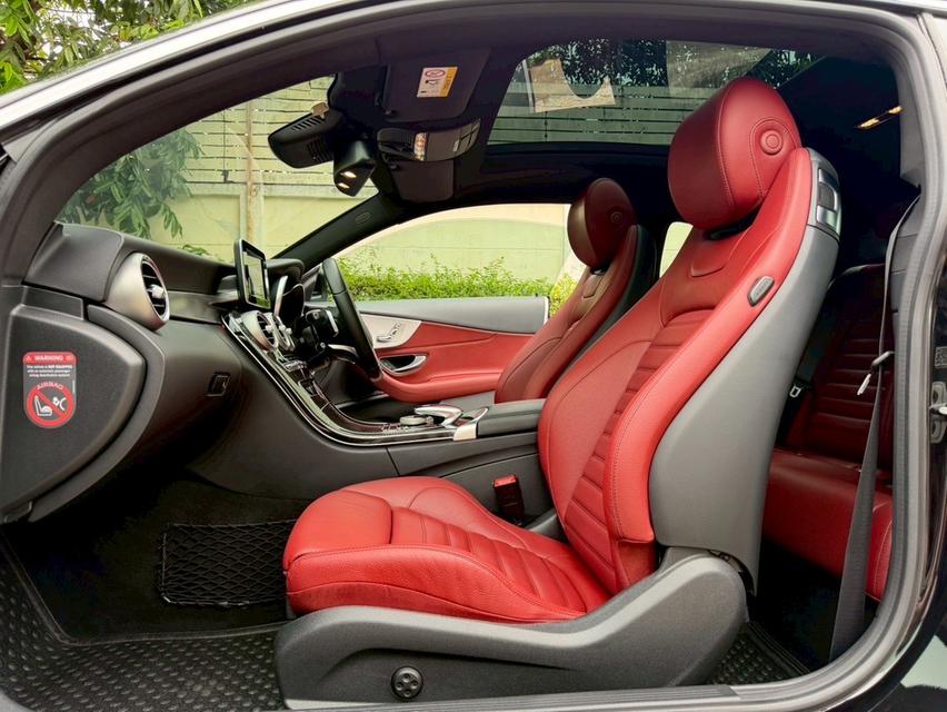รหัสรถ AP299 🎱 Mercedes-Benz C250 Coupe AMG สีดำ เบาะแดง ปี 2018 รูปที่ 13