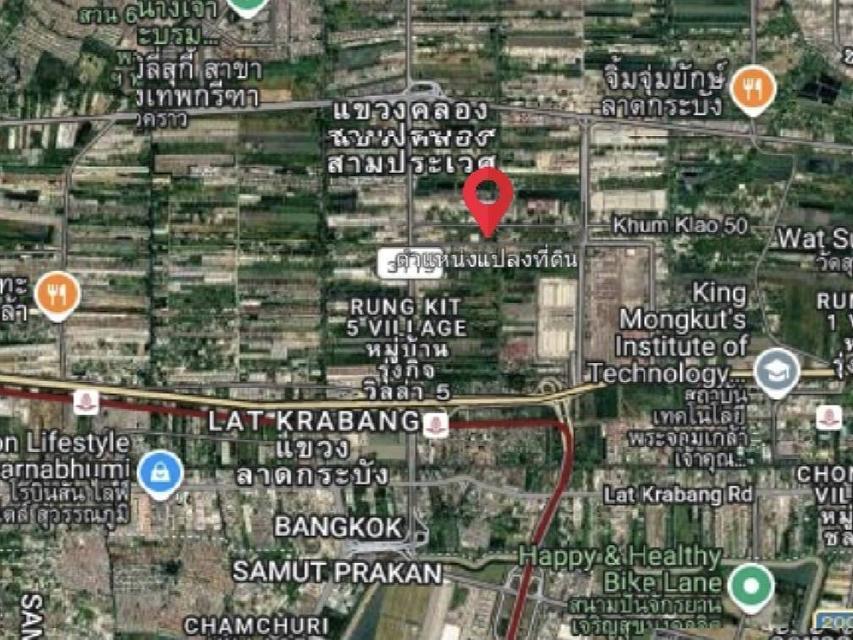 ให้เช่าที่ดินเปล่า ราคาดีถูก ซ.ร่มเกล้า 25 พื้นที่ 10-0-28 ไร่  แขวงคลองสามประเวศ เขตลาดกระบัง กรุงเทพมหานคร 10