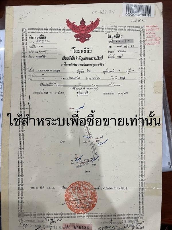ขายที่ดินเปล่า 198 ตร.ว. ทำเลทอง ติดถนน ต.หนองตำลึง อ.พานทอง จ.ชลบุรี โทร 0953157555 8
