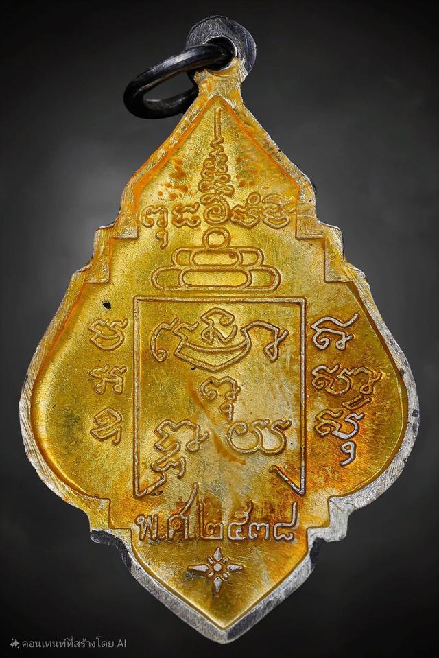 พระหลวงพ่อรุ่ง เนื้อเงิน ลงยา 2538 หลังยัน พิมพ์ใหญ