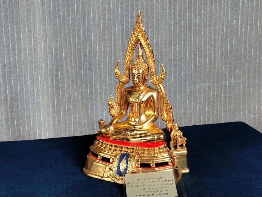 พระบูชาพระพุทธชินราช วัดพระศรีรัตนมหาธาตุ พิษณุโลก 5นิ้ว 2ถอด เนื้อทองเหลืองกะไหล่ทอง 3