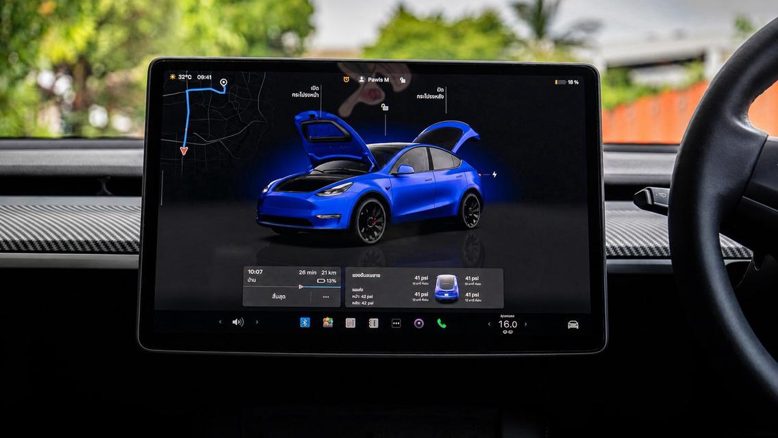 Tesla Model Y Performance AWD 2022 สีน้ำเงิน รูปที่ 13