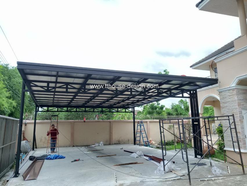 รับเหมา ต่อเติม โครงหลังคา กันสาด ห้องครัว เทพื้นปูกระเบื้อง Line dddesign23 รูปที่ 6