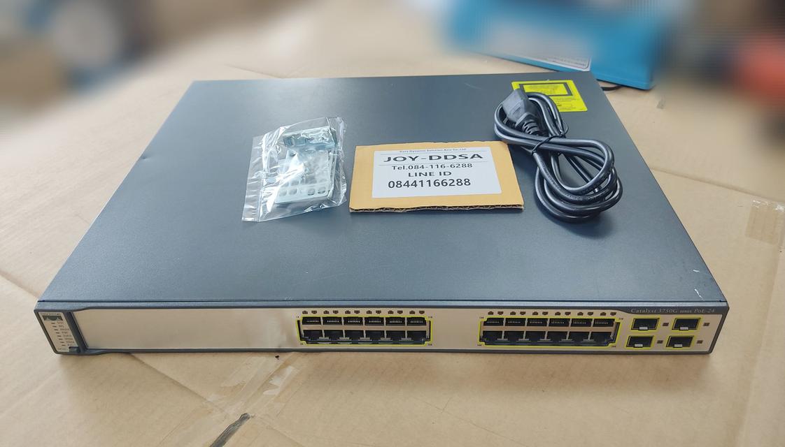 Cisco WS-C3750G-24PS-E มือสอง ทดสอบแล้ว ประกัน 1 ปี จากผู้ขาย 1