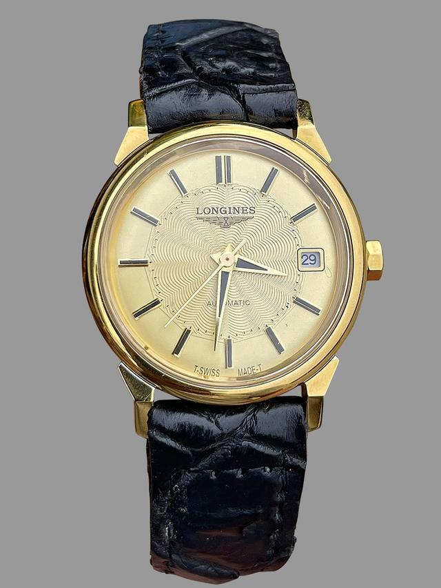 นาฬิกาLongines Automatic สีทอง หน้าปัดลายใยแมงมุม